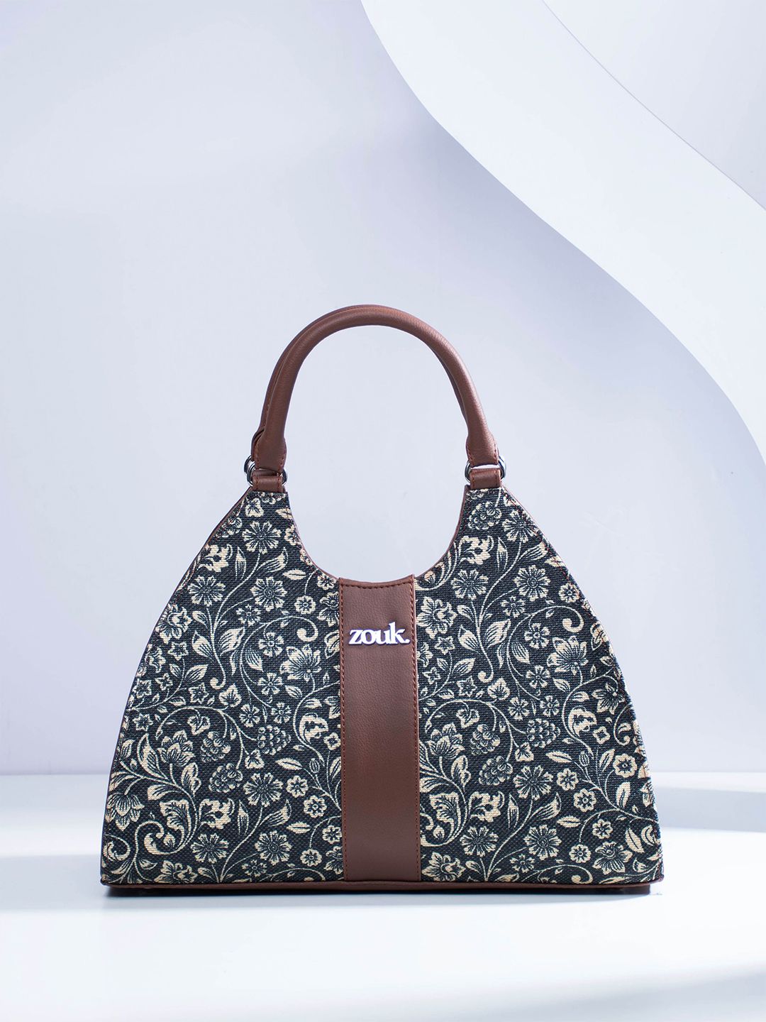 Women Floral Satchel Handbags ZOUK Women Floral Printed Satchel Handbags