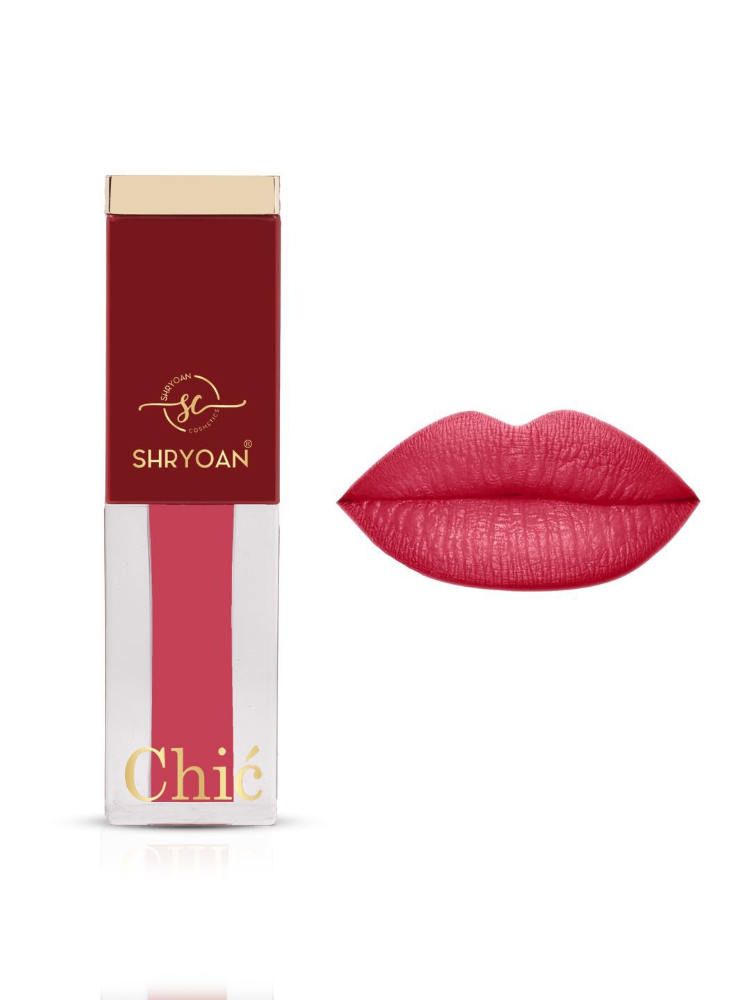 SHRYOAN Chic Velvet Water Proof Matte Liquid Lipstick - 3.5g - Tulip Pink-08