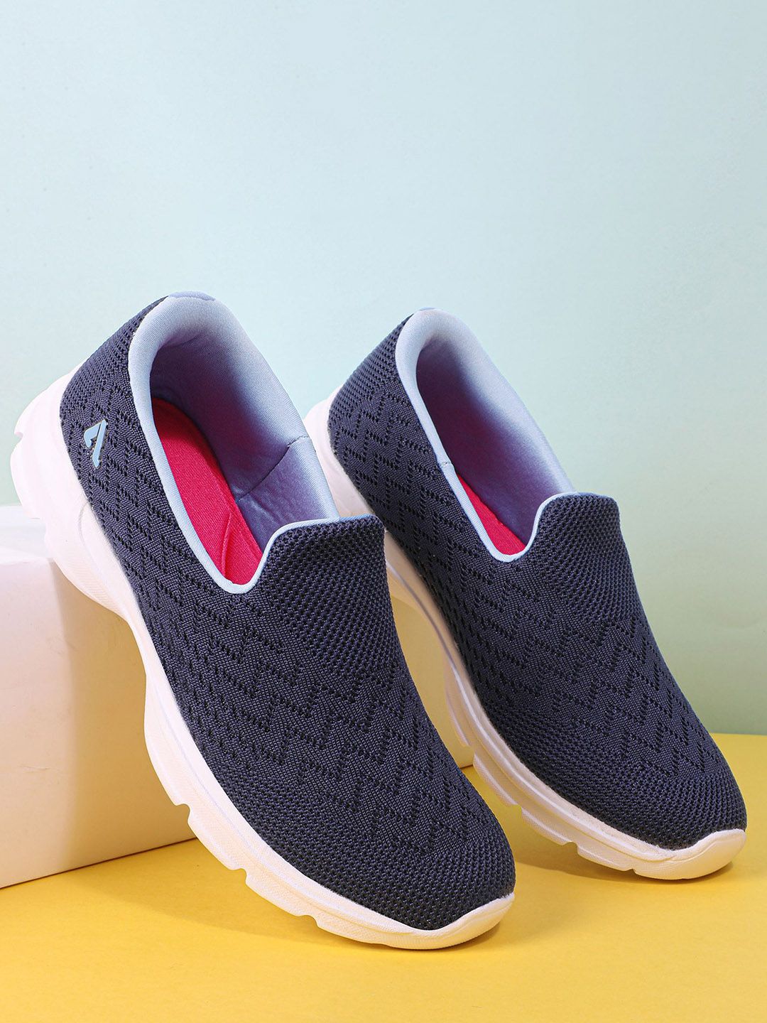 Aqualite Women Textured Slip-On Sneakers