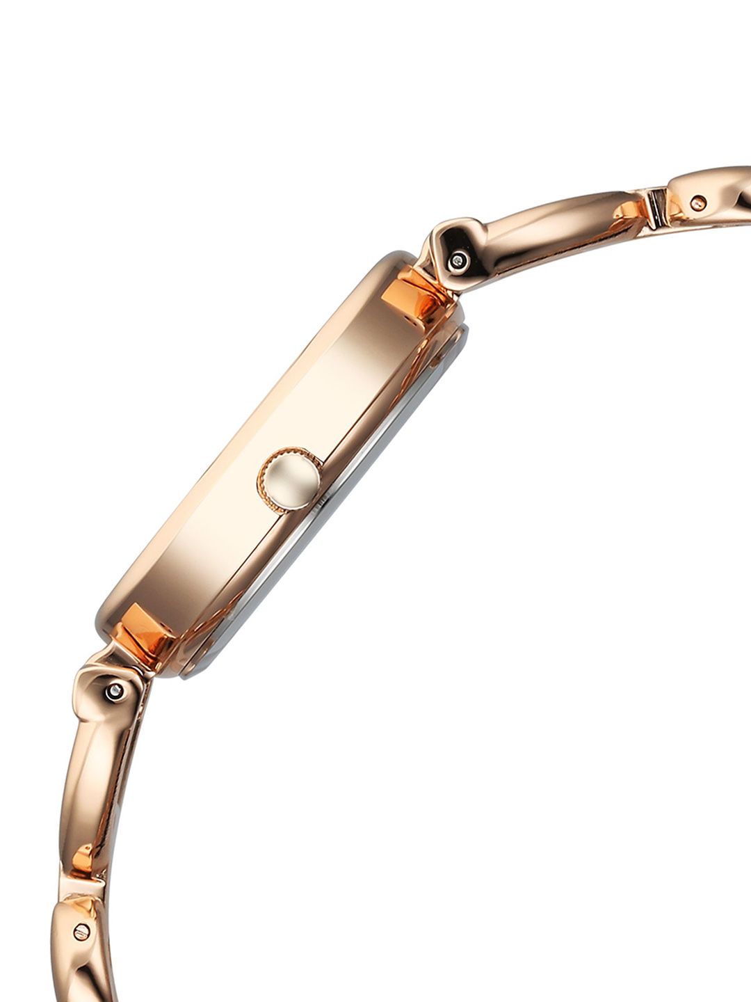 Brass Dial & Stainless Steel Bracelet Style Straps Analogue Watch 95301WM01