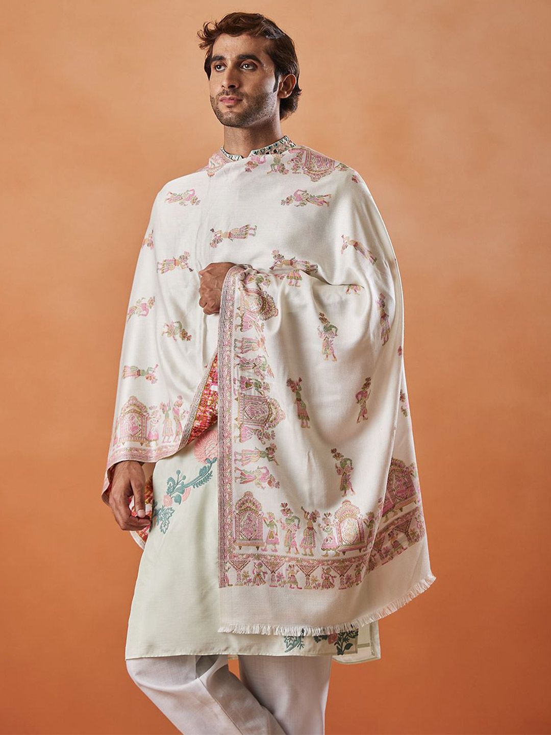Pashmoda Men Ethnic Motifs Printed Stole