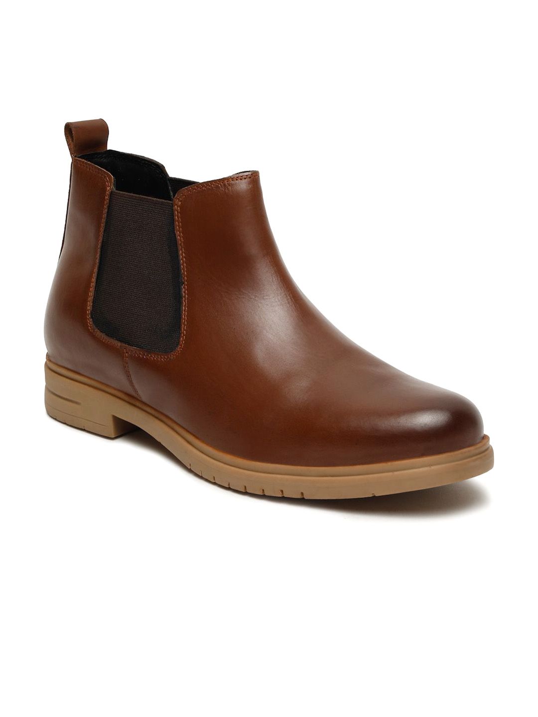 Buy Teakwood Leathers Men Solid Block-Heeled Chelsea Boots - Boots