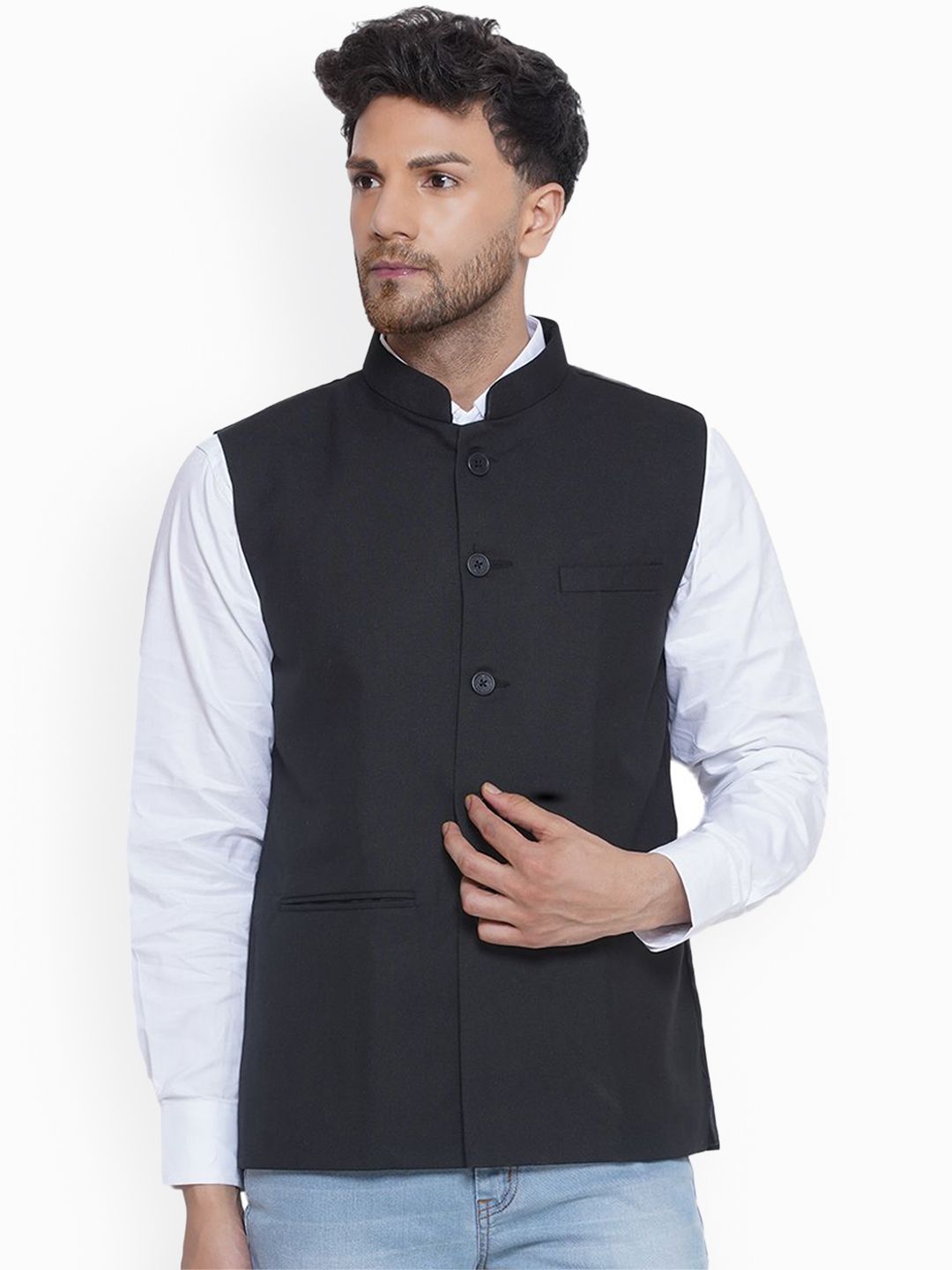 VEERA PARIDHAAN Men Woven Nehru Jackets