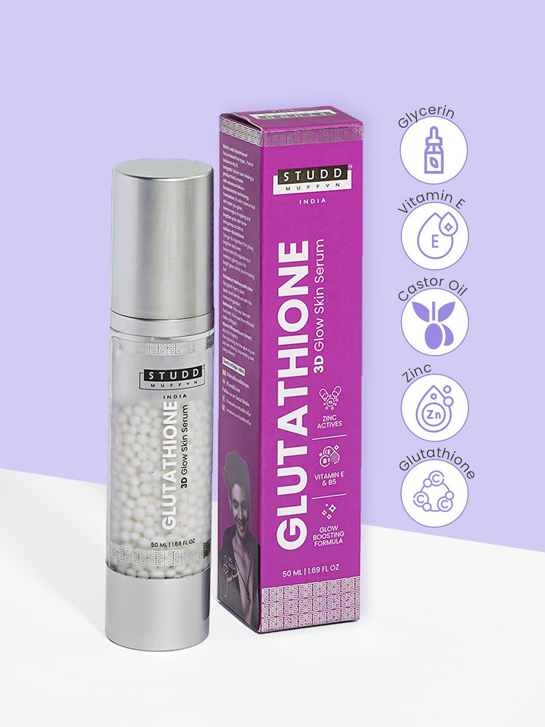 Buy Studd Muffyn Glutathione 3D Glow Skin Serum With Vitamin E - 50 ml -  Serum and Gel for Unisex 30960232