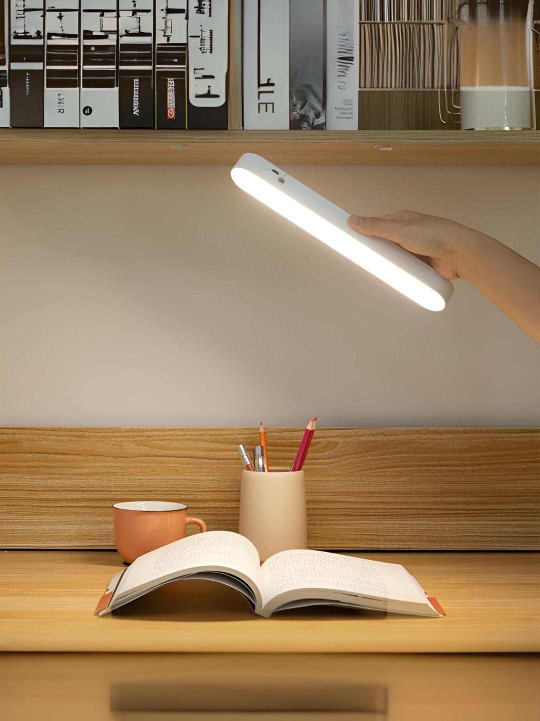 UMAI Warm Yellow Metal Rectangle Solid Rechargeable Battery Table Lamps
