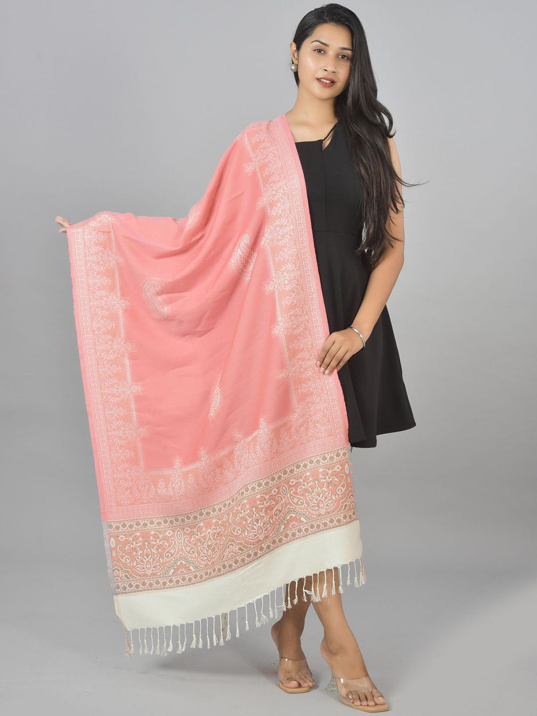 BAISA Paisley Woven Design Jacquard Shawl