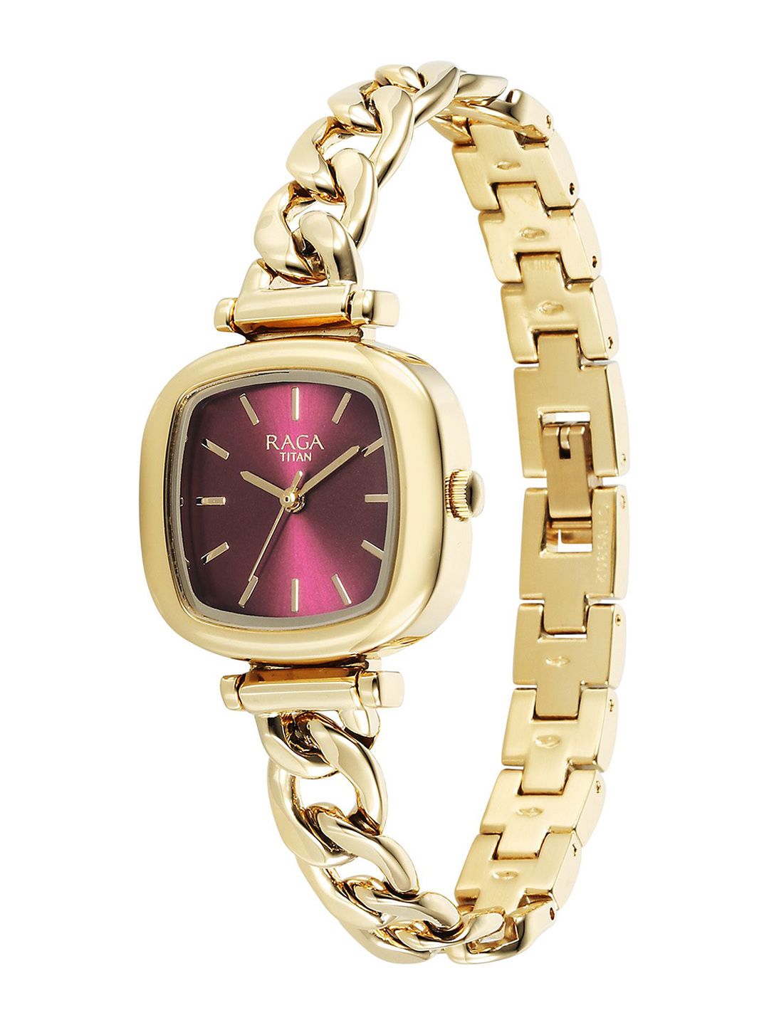 Brass Printed Dial & Stainless Steel Bracelet Style Straps Analogue Watch 95302YM01