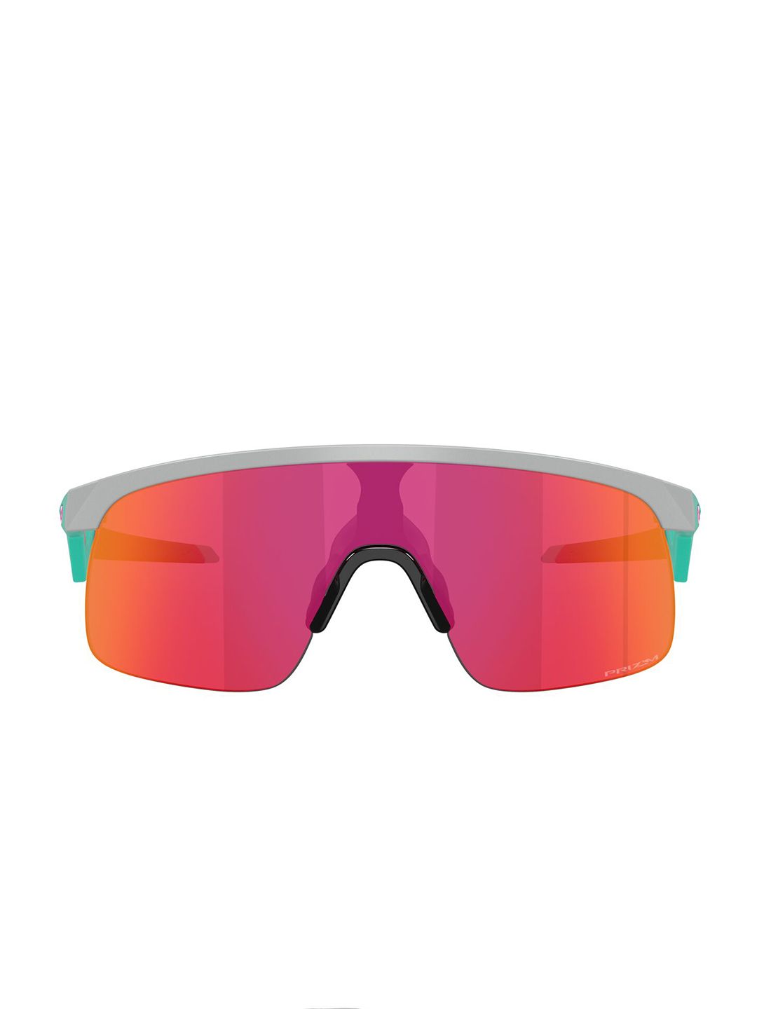 Oakley Junior Men Half Rim Rectangle Sunglasses with UV Protected Lens 888392639882