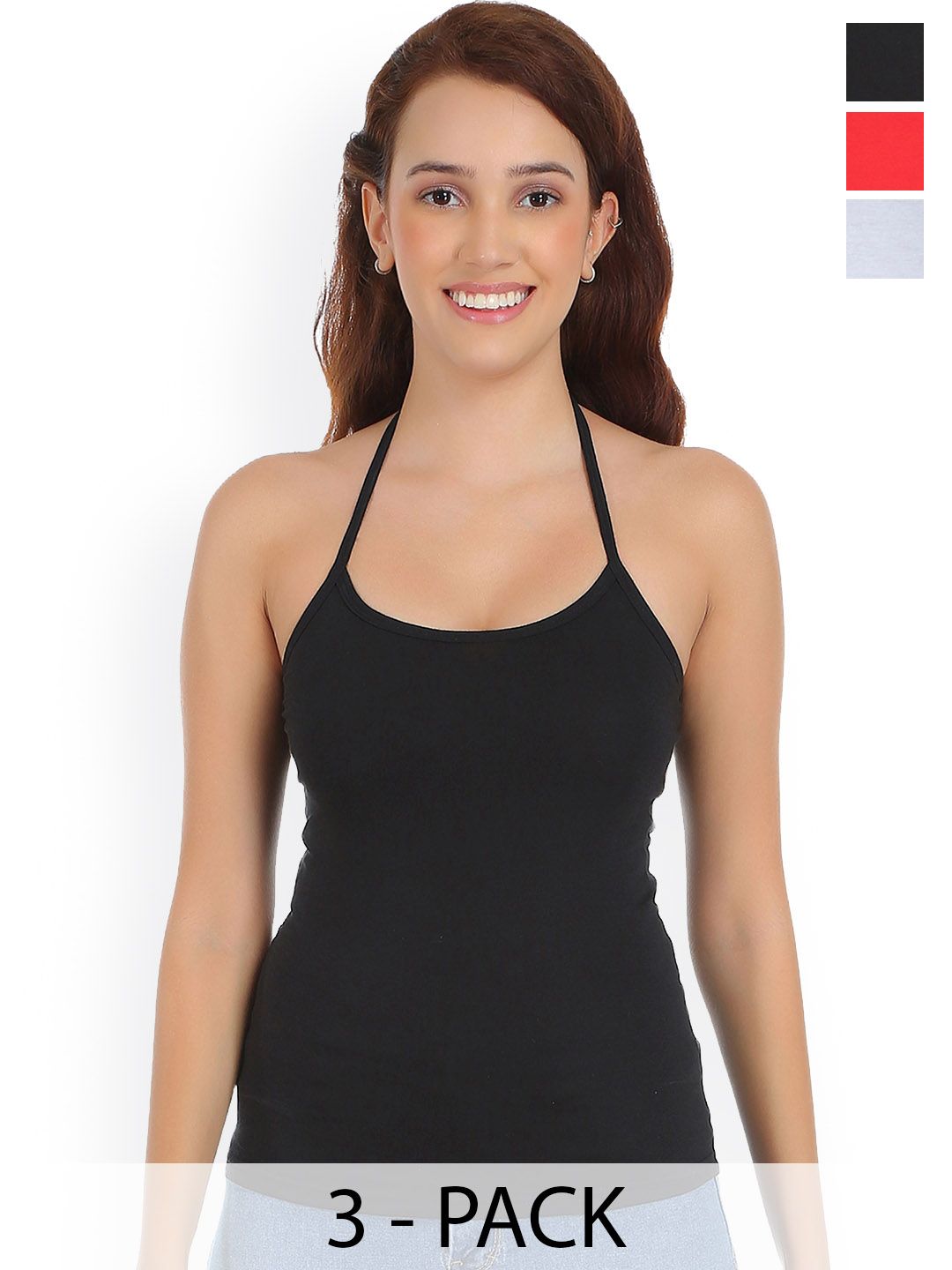 SELFCARE Women Pack Of 3 Cotton Camisoles