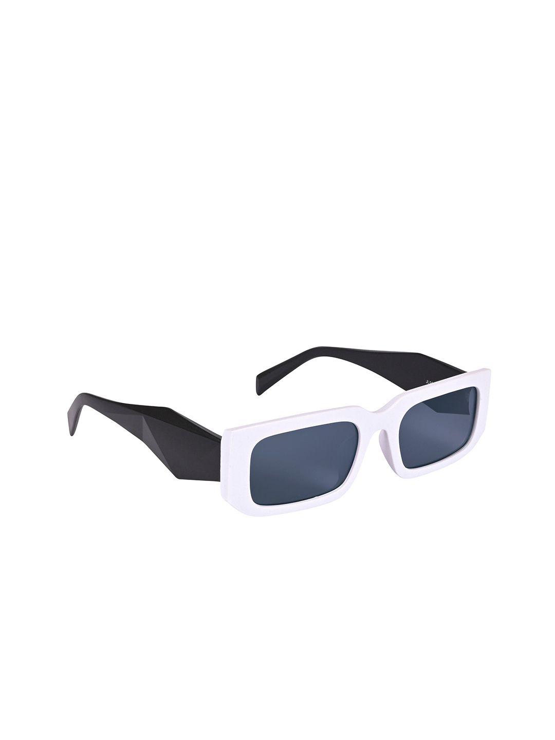 The Roadster Lifestyle Co UV Unisex Rectangle Sunglasses ES_97073-31-RS-9280-BLK-mWHBK-RT