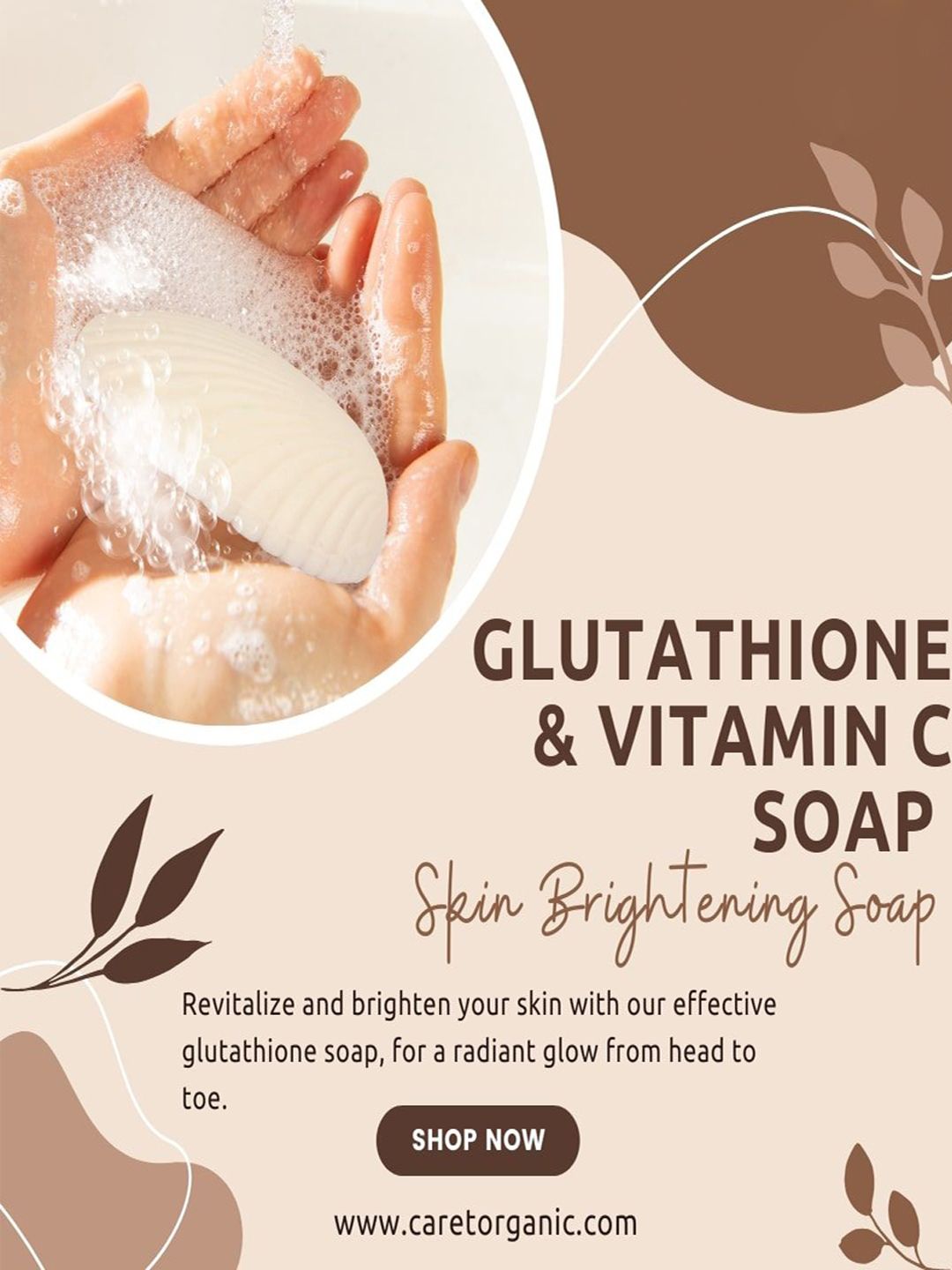 Buy CARET ORGANIC Glutathione & Vitamin C Skin Lightening Soap-75g - Soap  for Unisex 30943397 | Myntra