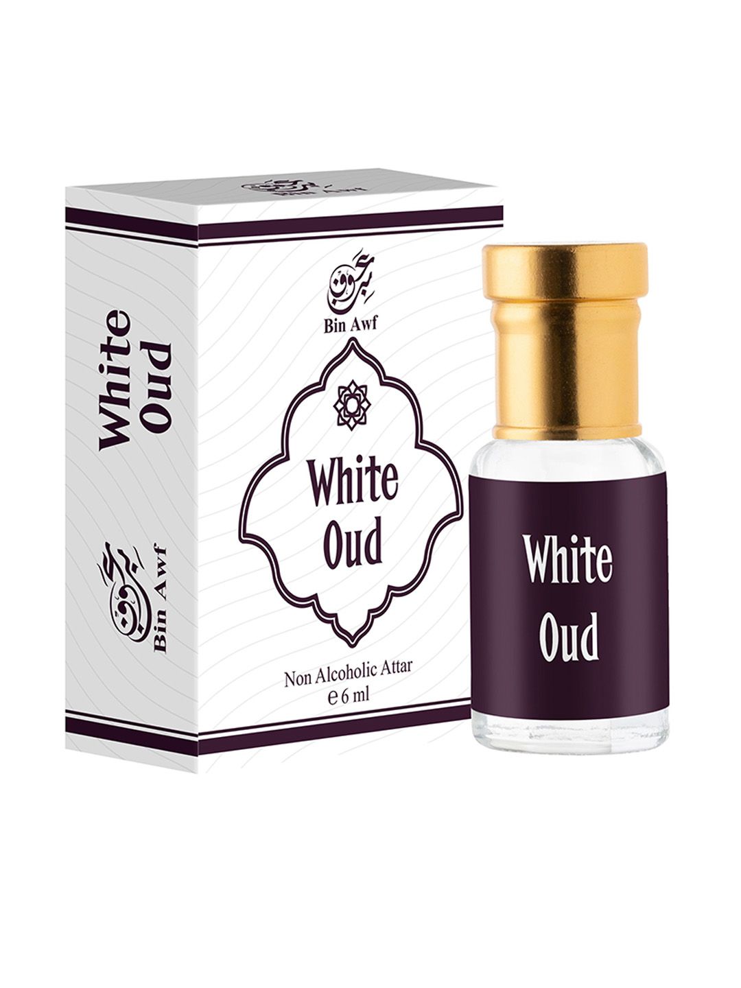 BinAwf White Oud  Long Lasting Premium Attar - 6 ml