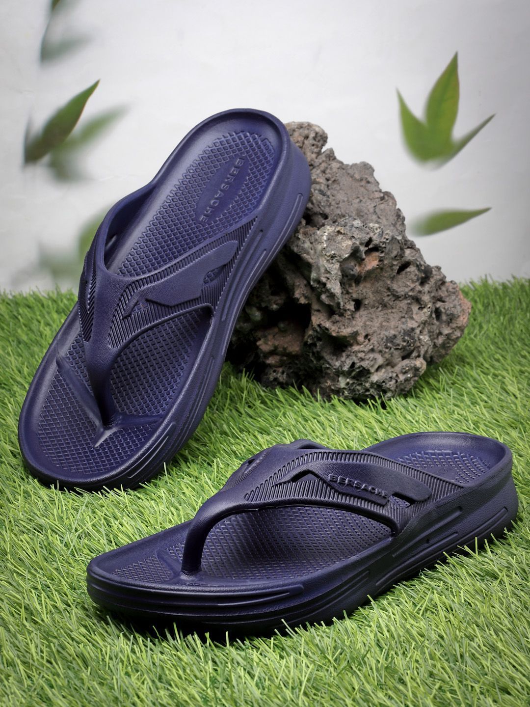 BERSACHE Men Self Design Thong Flip-Flops