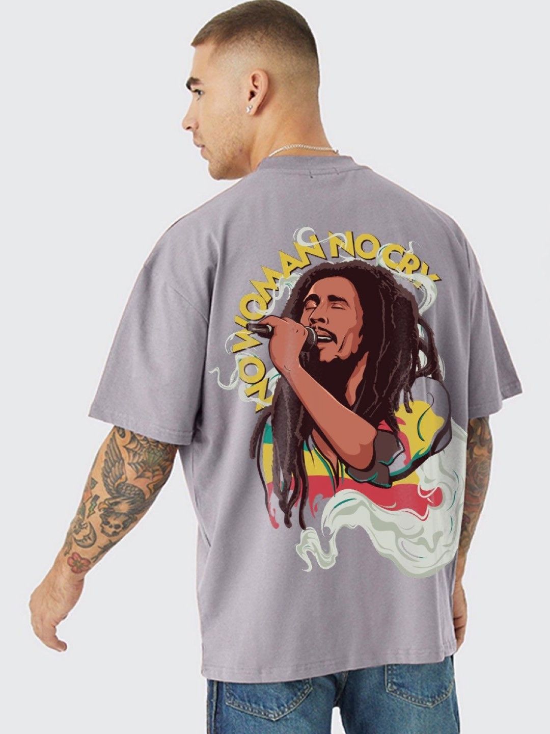 PRONK Men Graphic Printed Oversized T-shirt