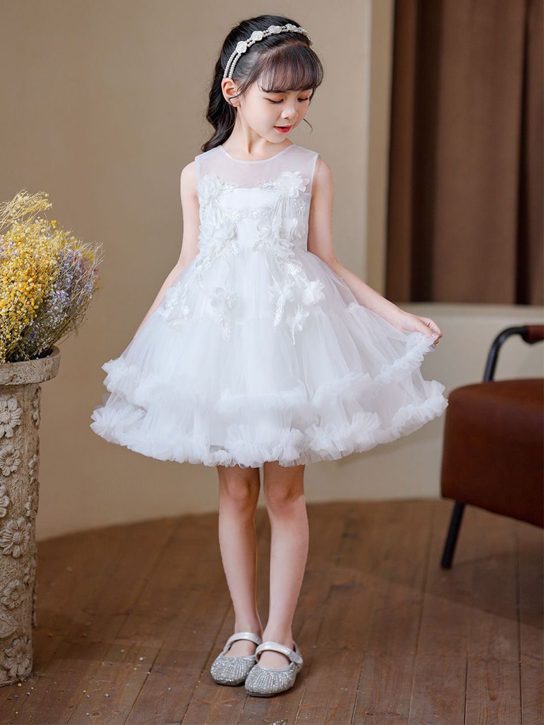 JC SPARKLE Girls Fit & Flare Dress