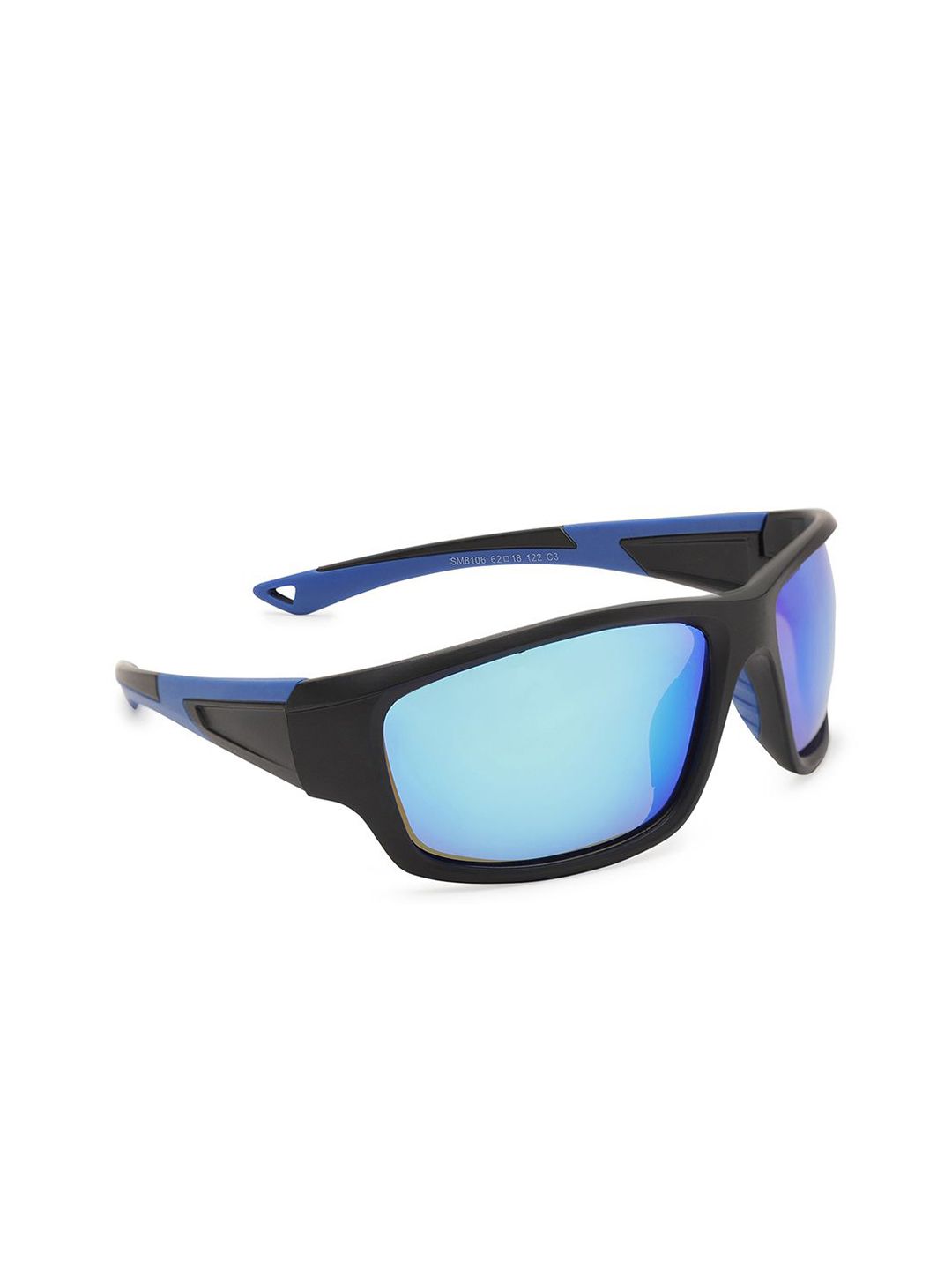 Specsmakers Unisex Rectangle Sunglasses SSFBKMBL62SPO8106