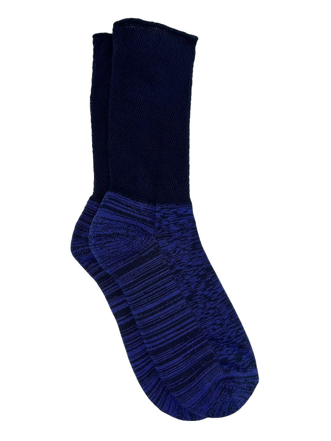 Mint & Oak Men Colour-Blocked Cotton Calf-Length Diabietic Socks