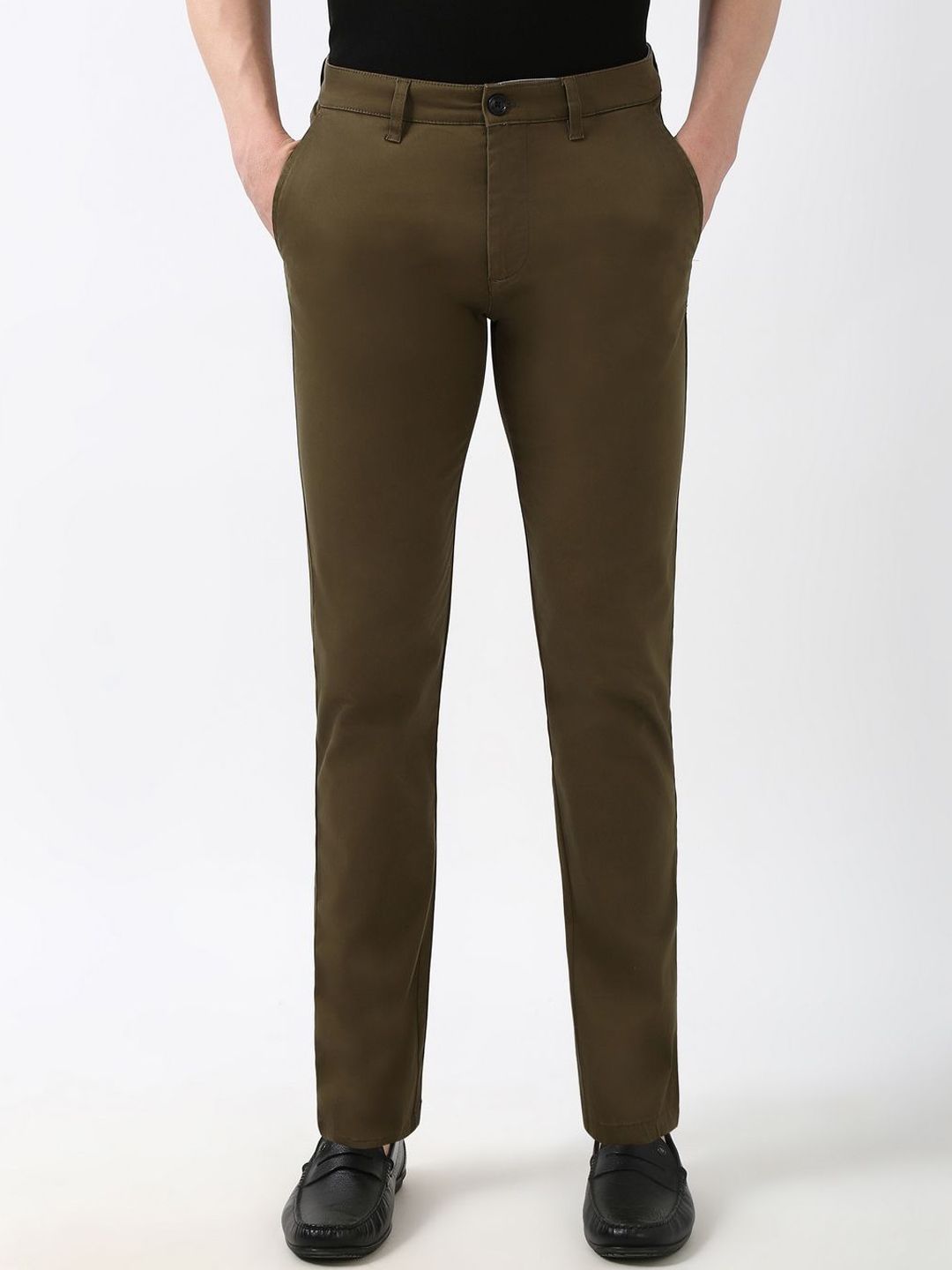 Peter England Casuals Men Super Slim Fit Trousers