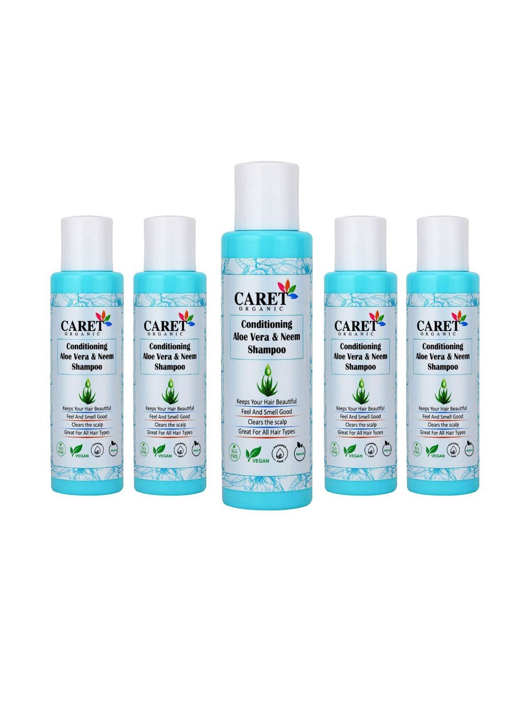 CARET ORGANIC Set Of 5 Conditioning Dandruff Control Shampoo-100ml Each