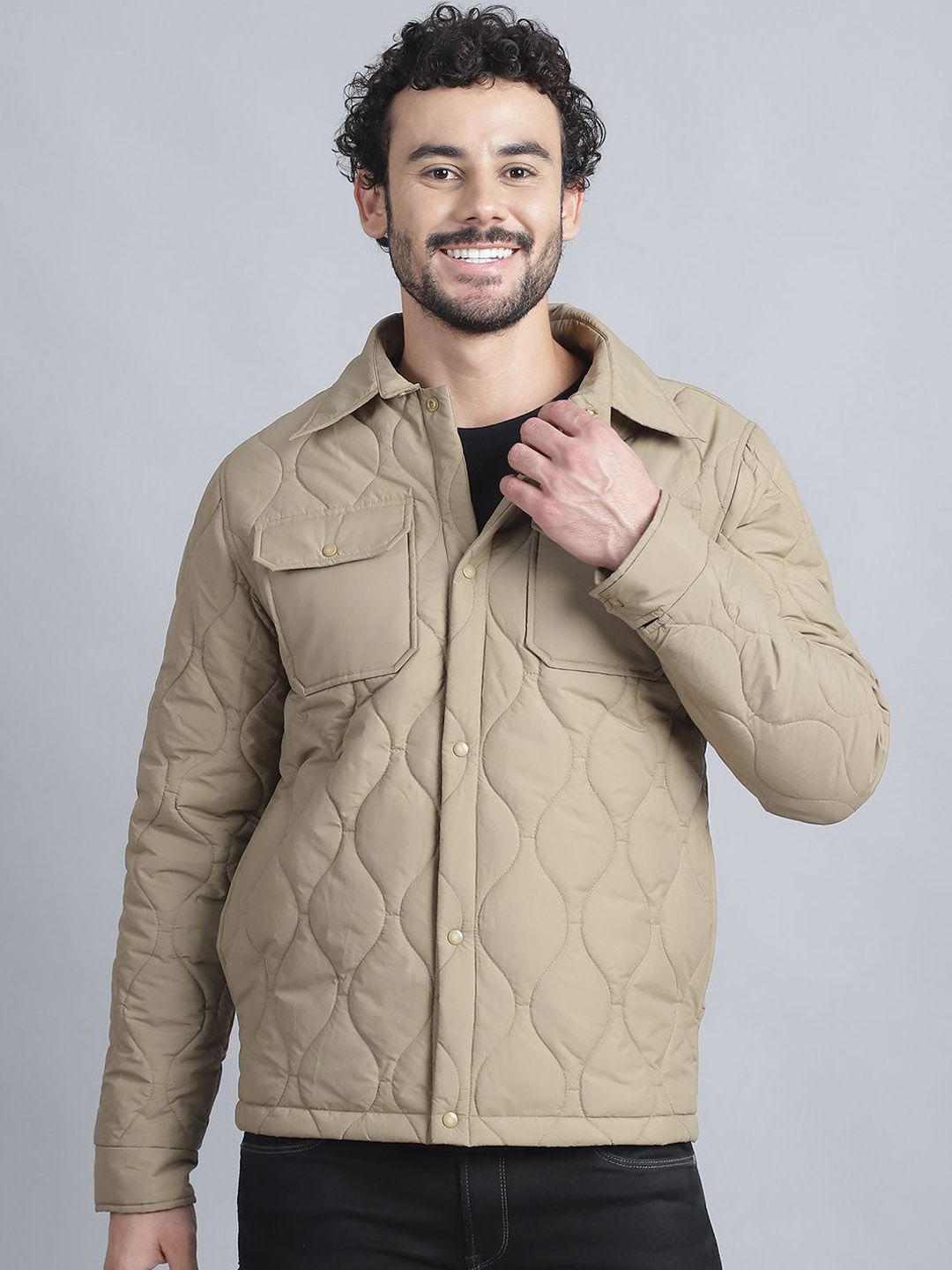 HOUSE OF VEDAS Men Lightweight Biker Jacket