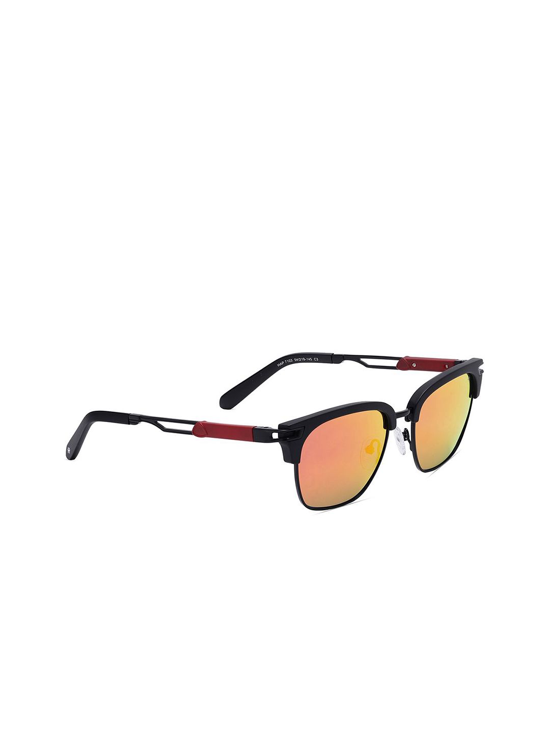 Specsmakers Unisex Square Sunglasses SSFBKMOR54HAP7103