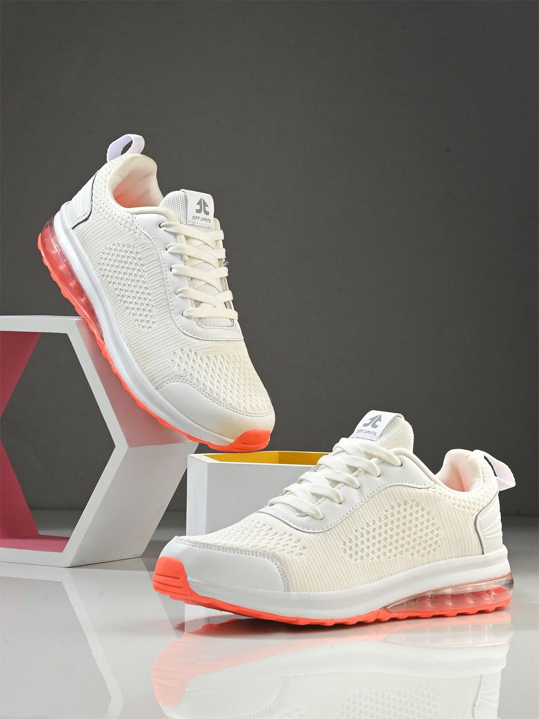 OFF LIMITS Orm White Mesh Running Shoes