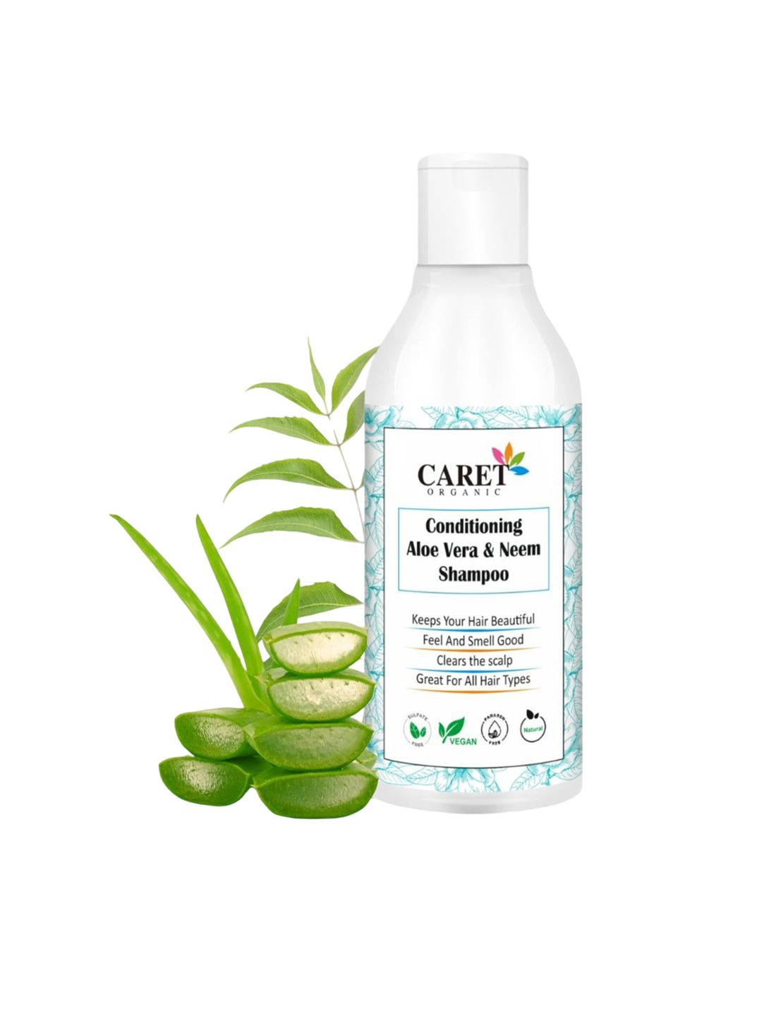 CARET ORGANIC Set Of 5 Conditioning Aloevera & Neem Shampoo-300ml Each