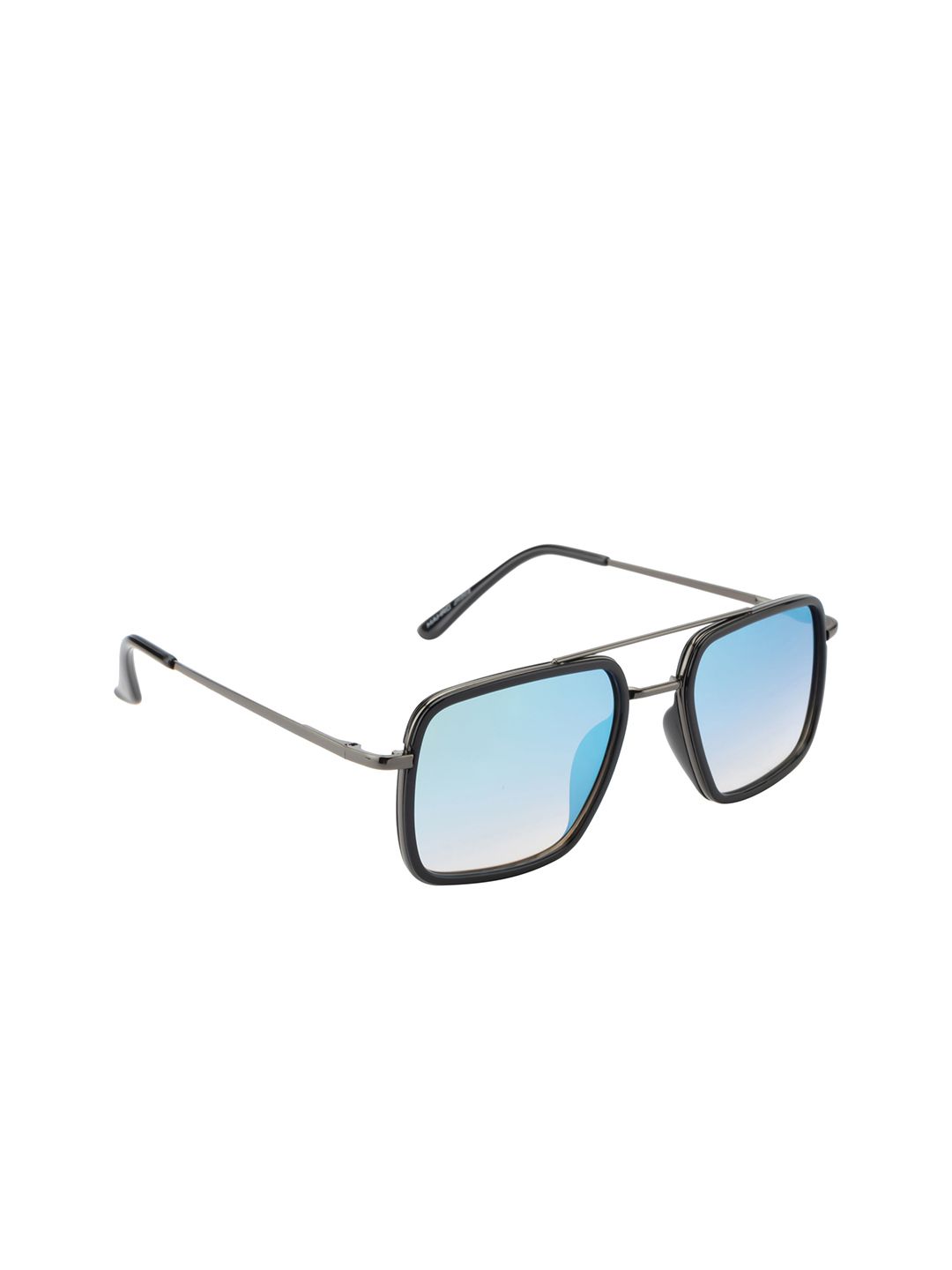 Mast & Harbour Unisex Square UV Protected Lens Sunglasses MH-MK2126-Blue Mirror