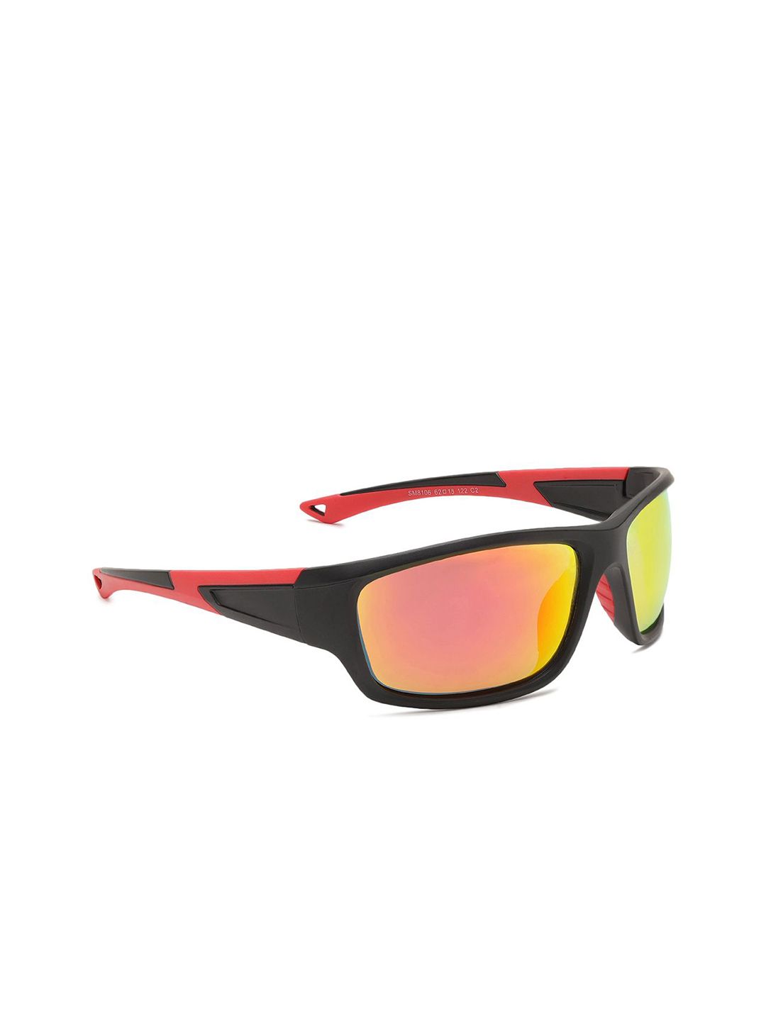 Specsmakers Unisex Rectangle Sunglasses SSFBKMOR62SPO8106