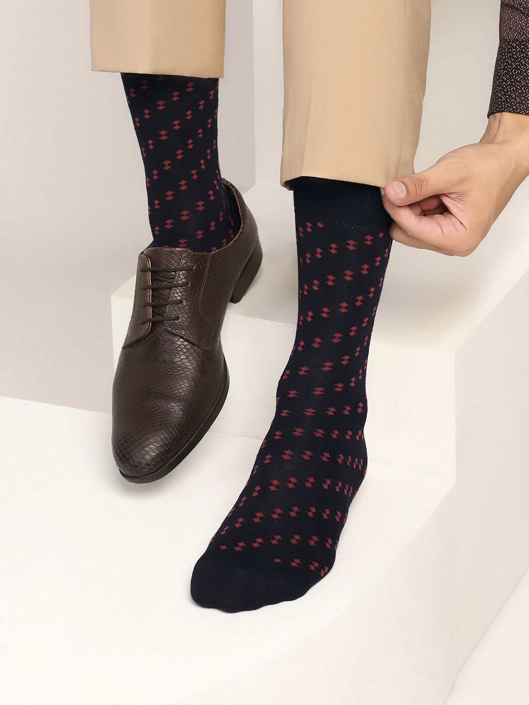 Blackberrys Men Patterned Calf-Length  Socks