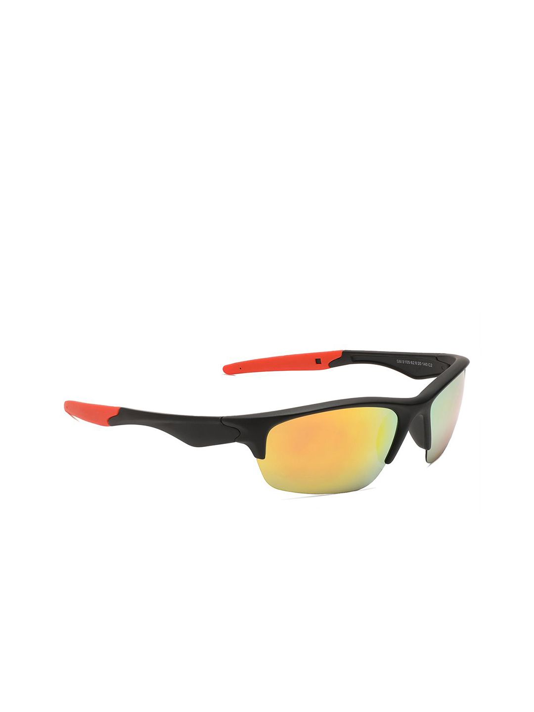 Specsmakers Unisex Rectangle Sunglasses SSHBKMOR62SPO8105