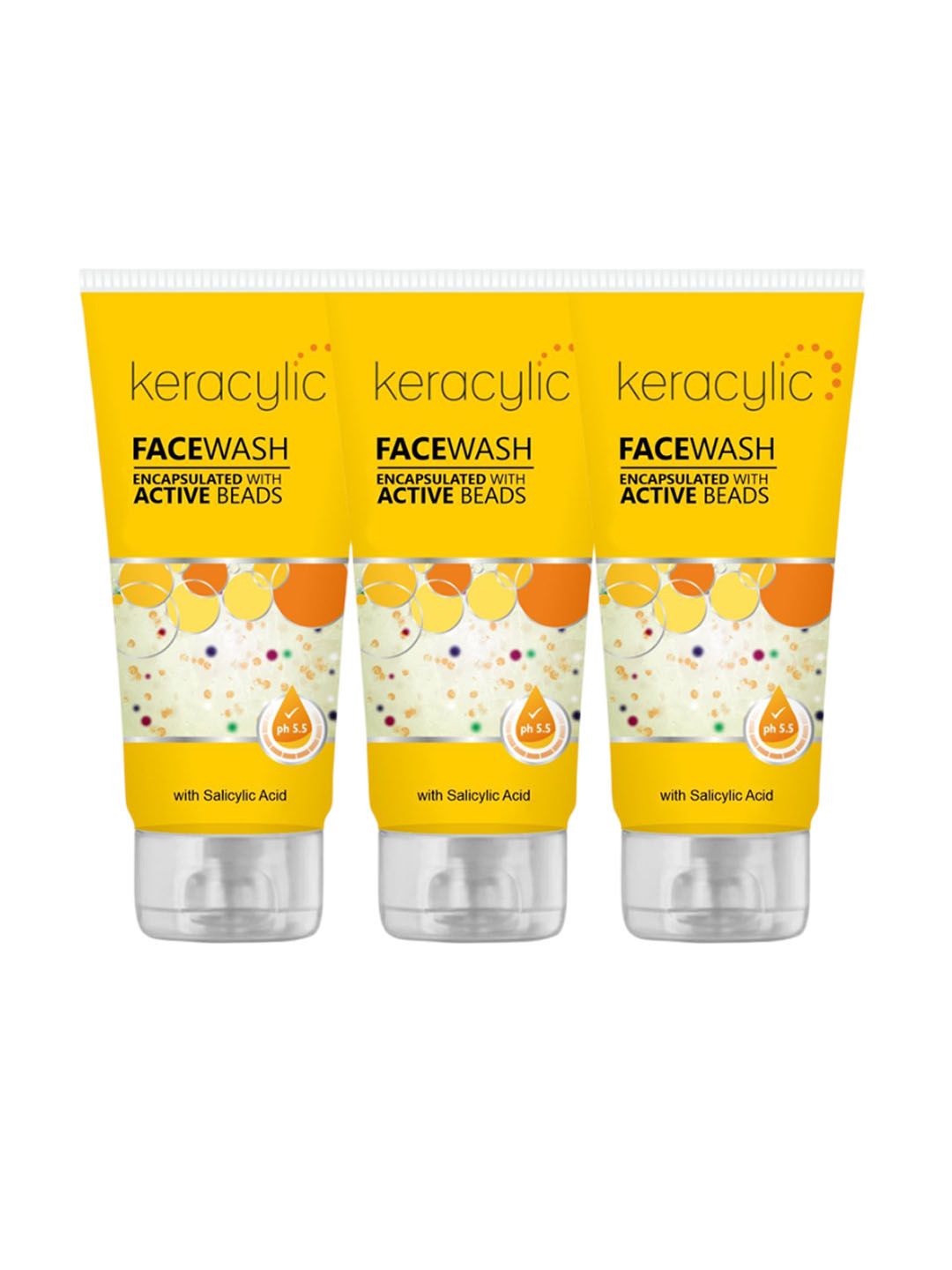 Leeford Set Of 3 Keracylic Face Wash-70g Each