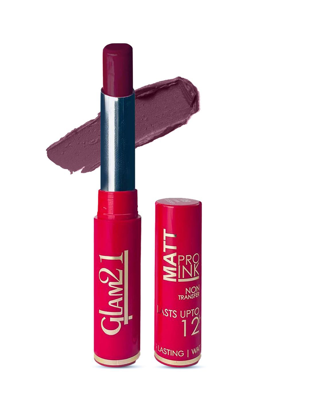 GLAM21 Matte Pro Ink Non-Transfer Long Lasting Bullet Lipstick - 3 g - Plum Powder 13