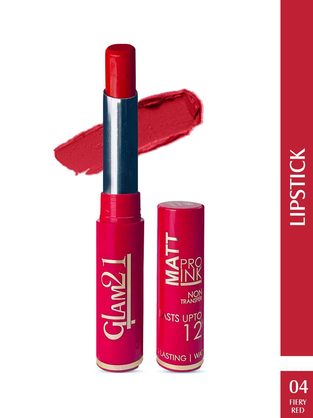 GLAM21 Matte Pro Ink Non Transfer Lipstick 3g-  Fiery Red-04