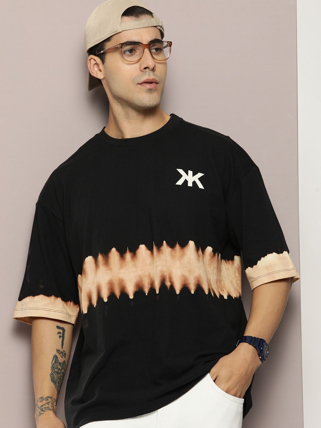 Kook N Keech Graphic Printed Drop-Shoulder Sleeves Oversized Pure Cotton T-shirt