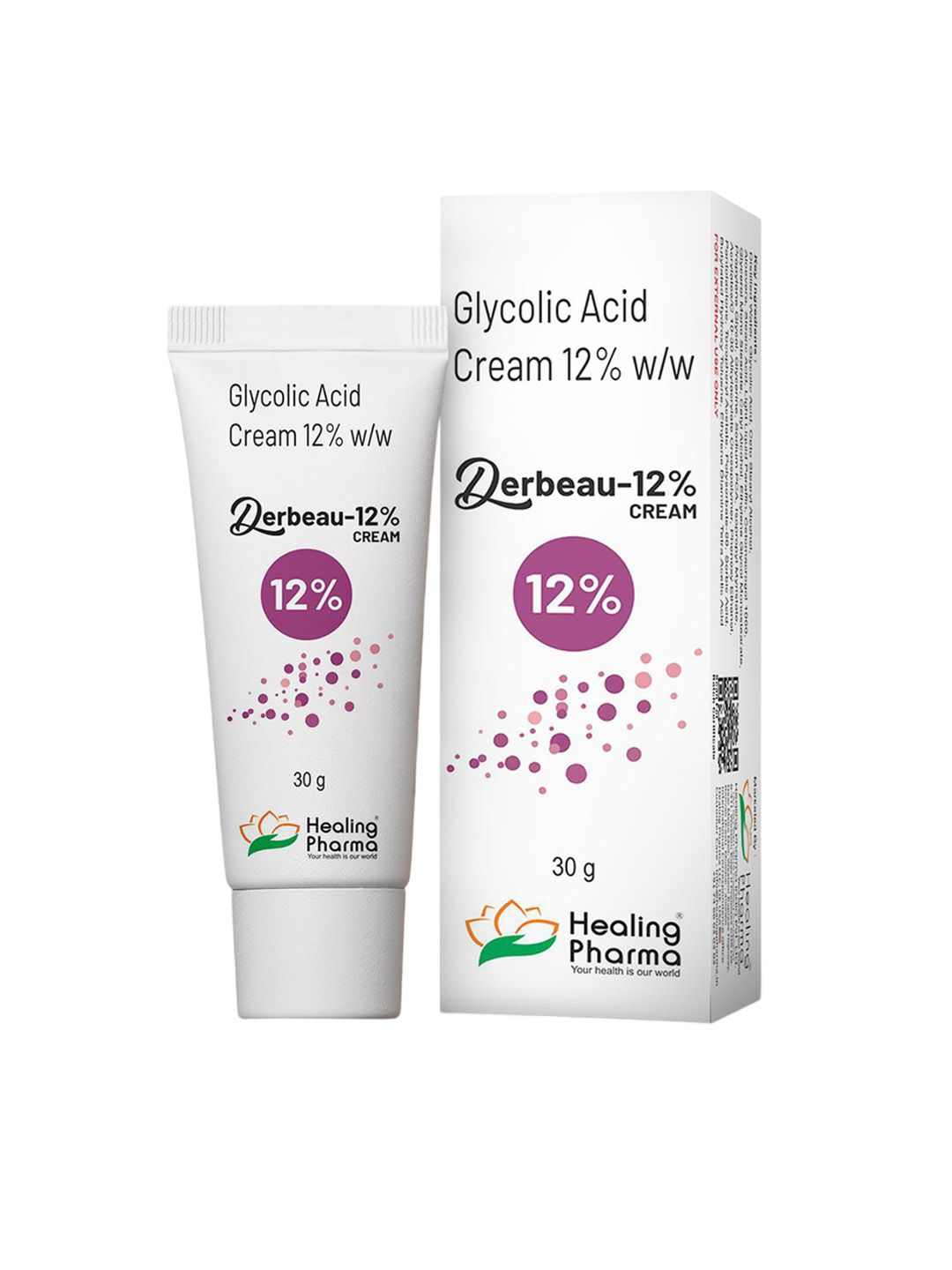 Healing Pharma Derbeau Glycolic Acid Cream 12% W/W- 30g