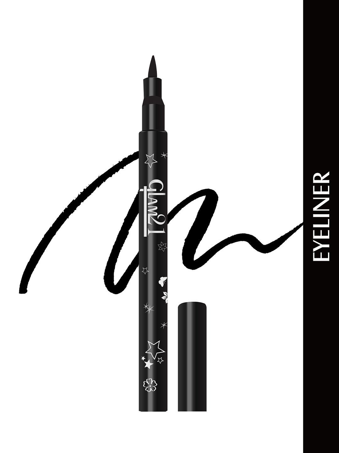 GLAM21 Long Lasting Smudge Proof Pen Eyeliner - Jet Black