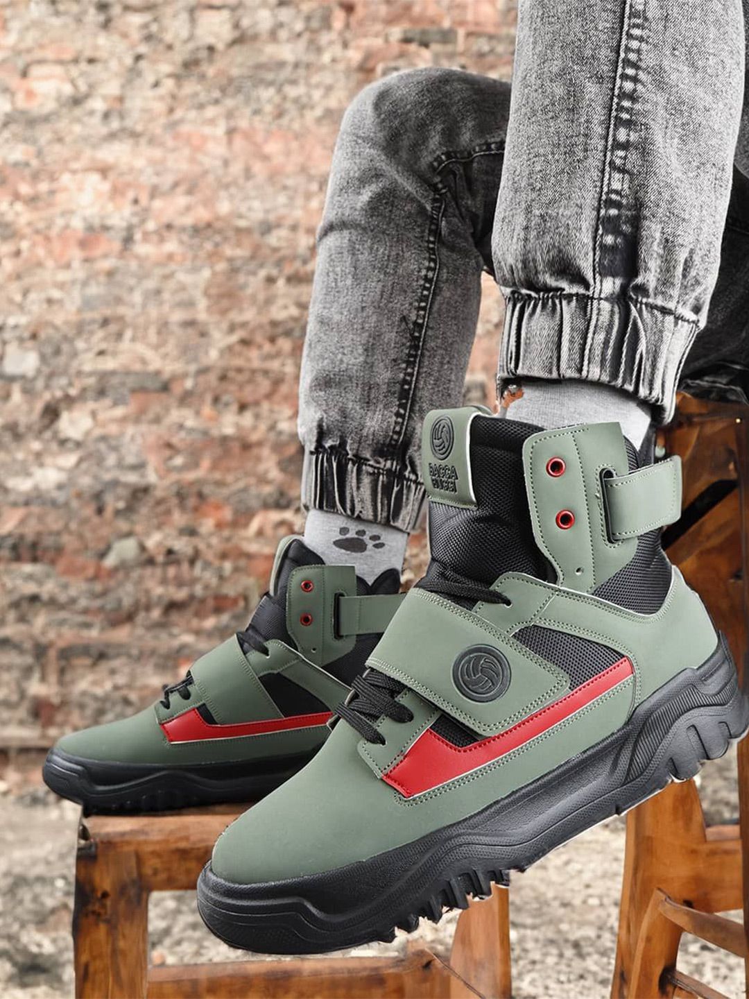 bacca bucci Men PU High-Top Sneakers