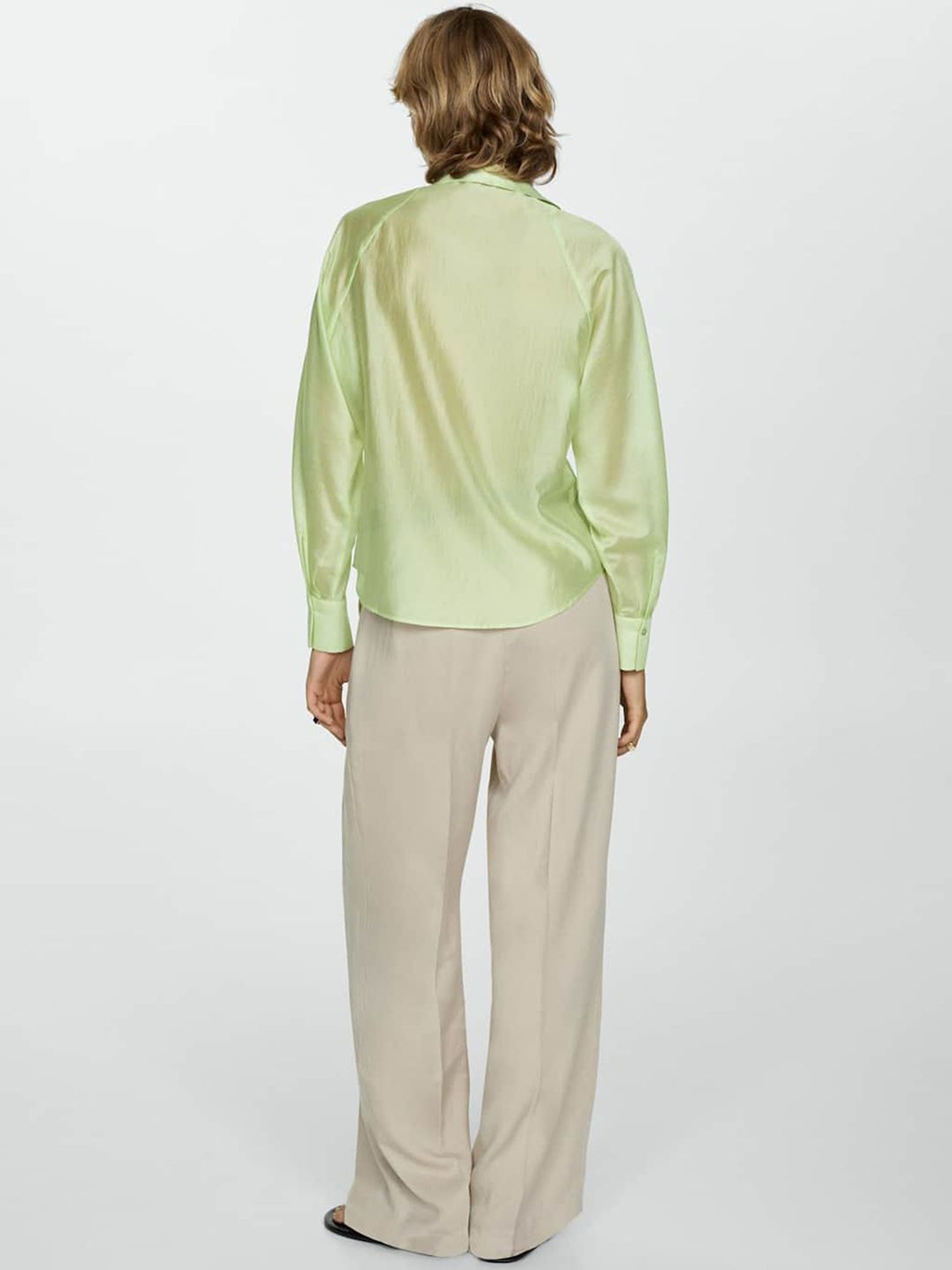 Satin-Finish Relaxed Fit Shirt