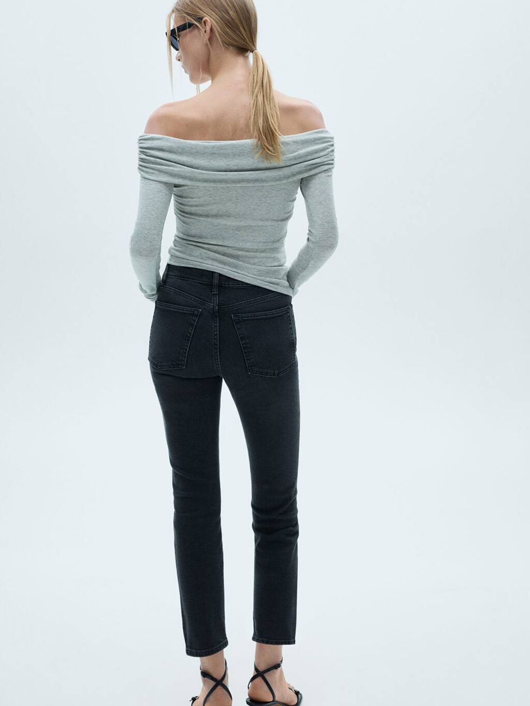 Slim Fit Stretchable Cropped Jeans