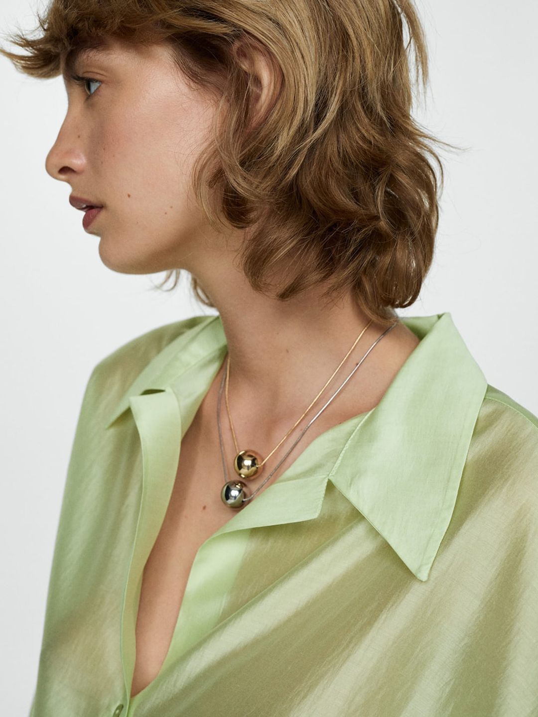 Satin-Finish Relaxed Fit Shirt