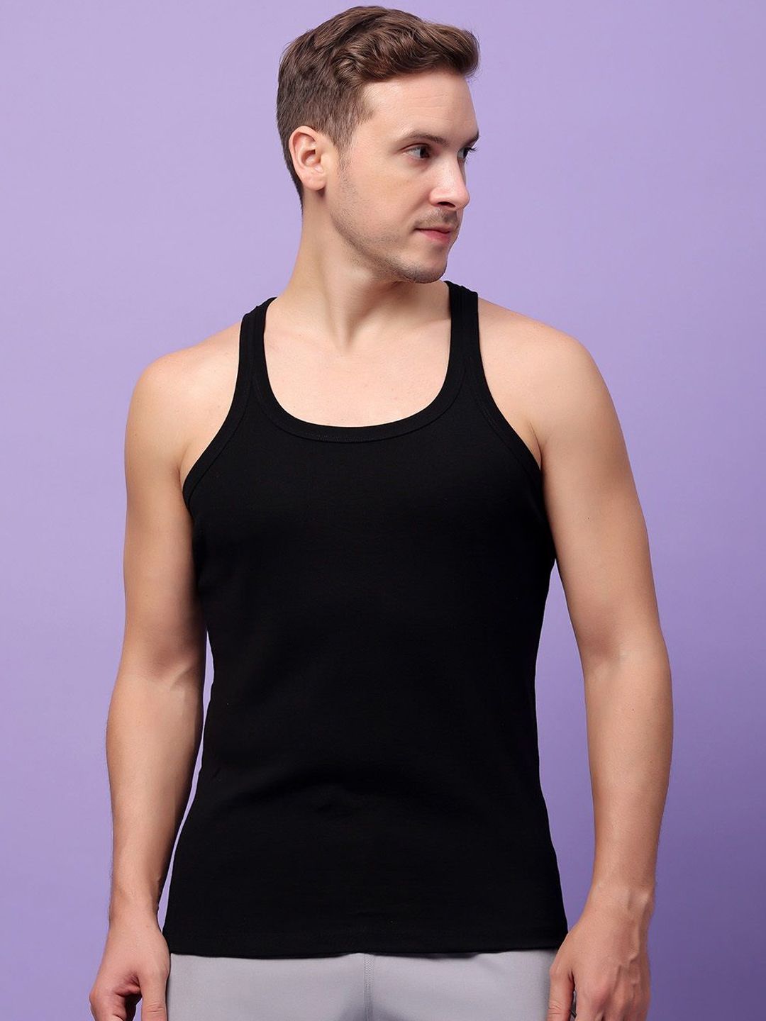 Friskers Men Cotton Gym Vest 300824CA-01