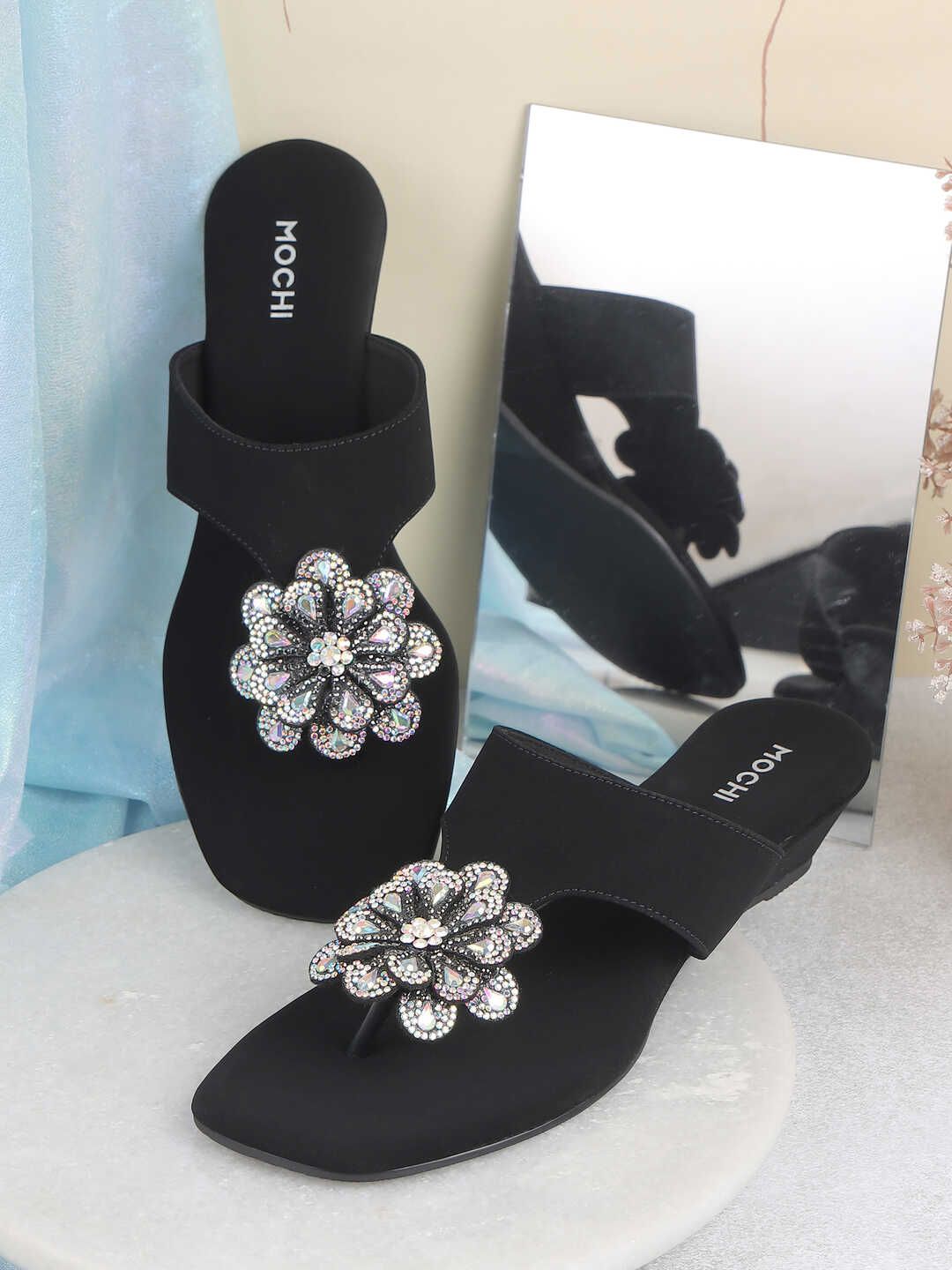 Mochi Mochi Embellished Block Mules