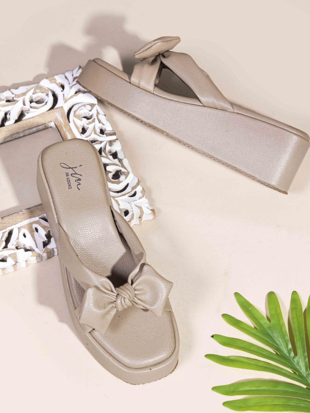 JM Looks Women Ethnic Wedge Sandals With Bows