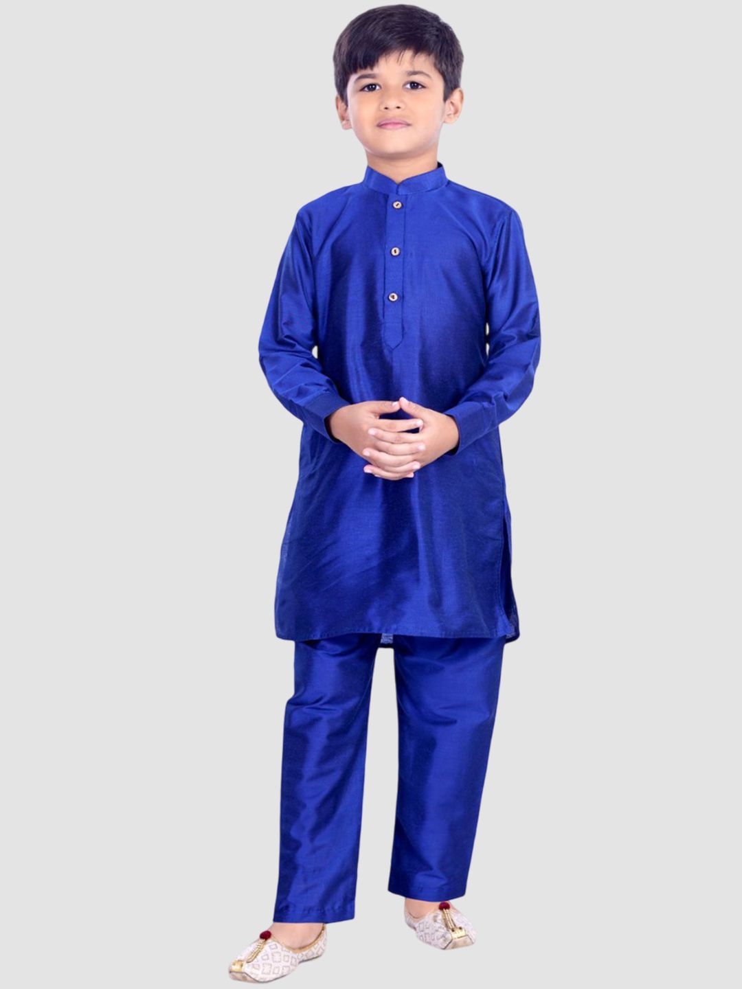 Pehanaava Boys Mandarin Collar Kurta with Pyjamas