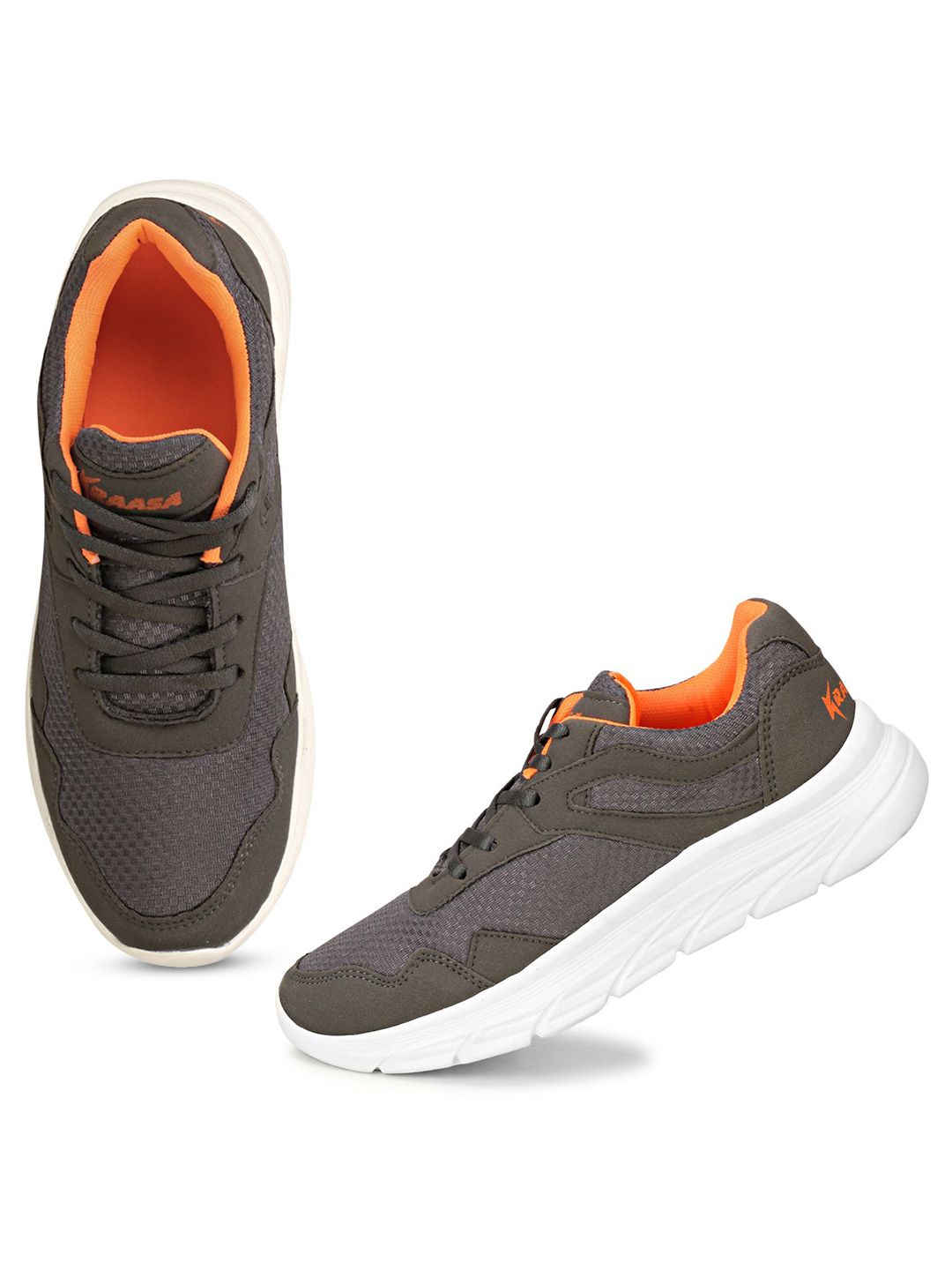 KRAASA Sole Grey Mesh Running Shoes