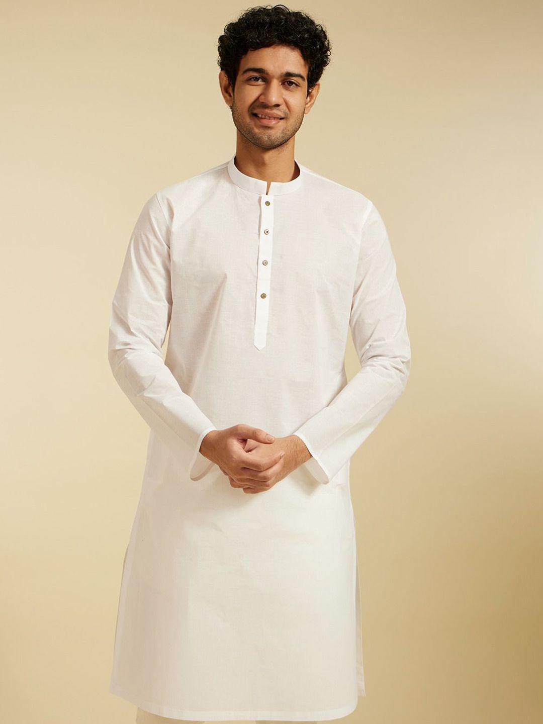 Diwas by Manyavar Mandarin Collar Straight Kurta