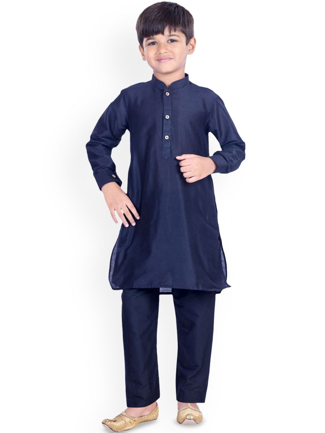 Pehanaava Boys Mandarin Collar Kurta with Pyjamas