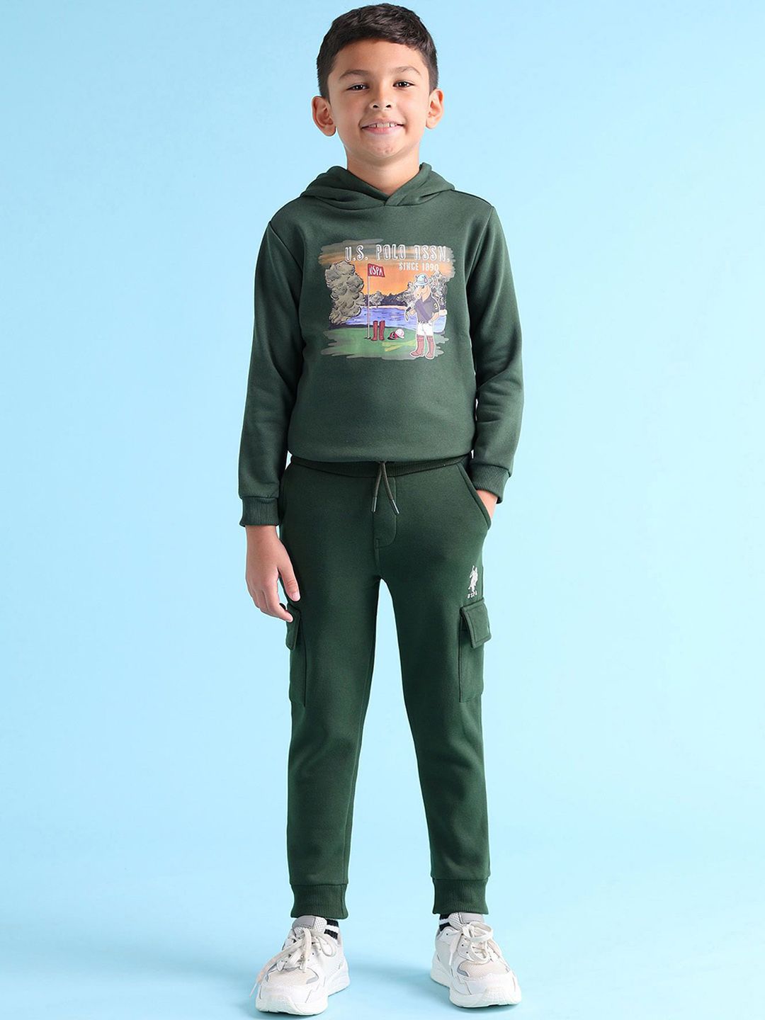 U.S. Polo Assn. Kids Boys Mid-Rise Joggers