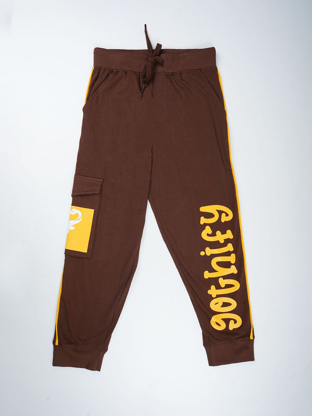 KiddoPanti Boys Printed Pure Cotton Joggers